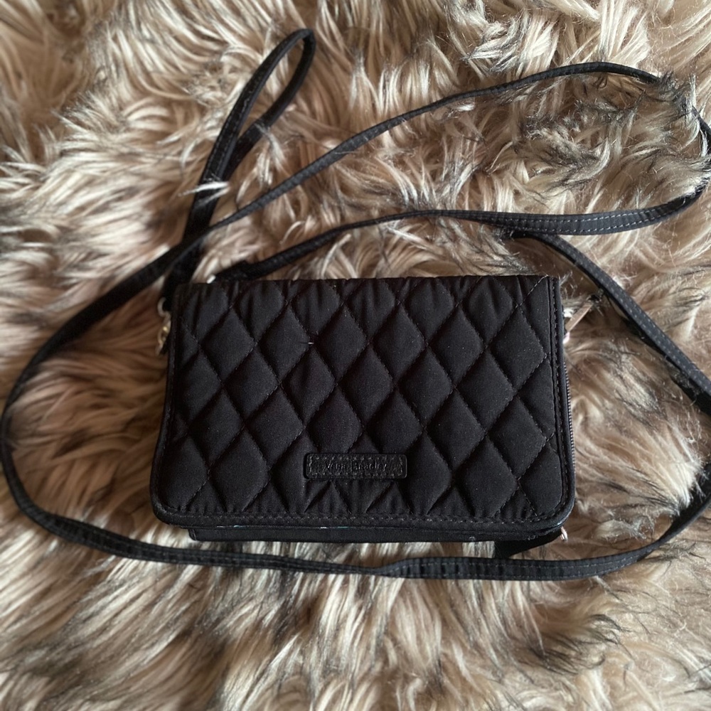 Vera Bradley small black quilted bag